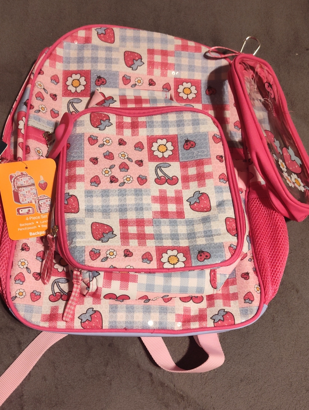 wonder nation Pink Strawberry & Daisy Patch Kids Backpack